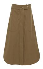 Lee Mathews Lm Cotton-drill Midi Skirt