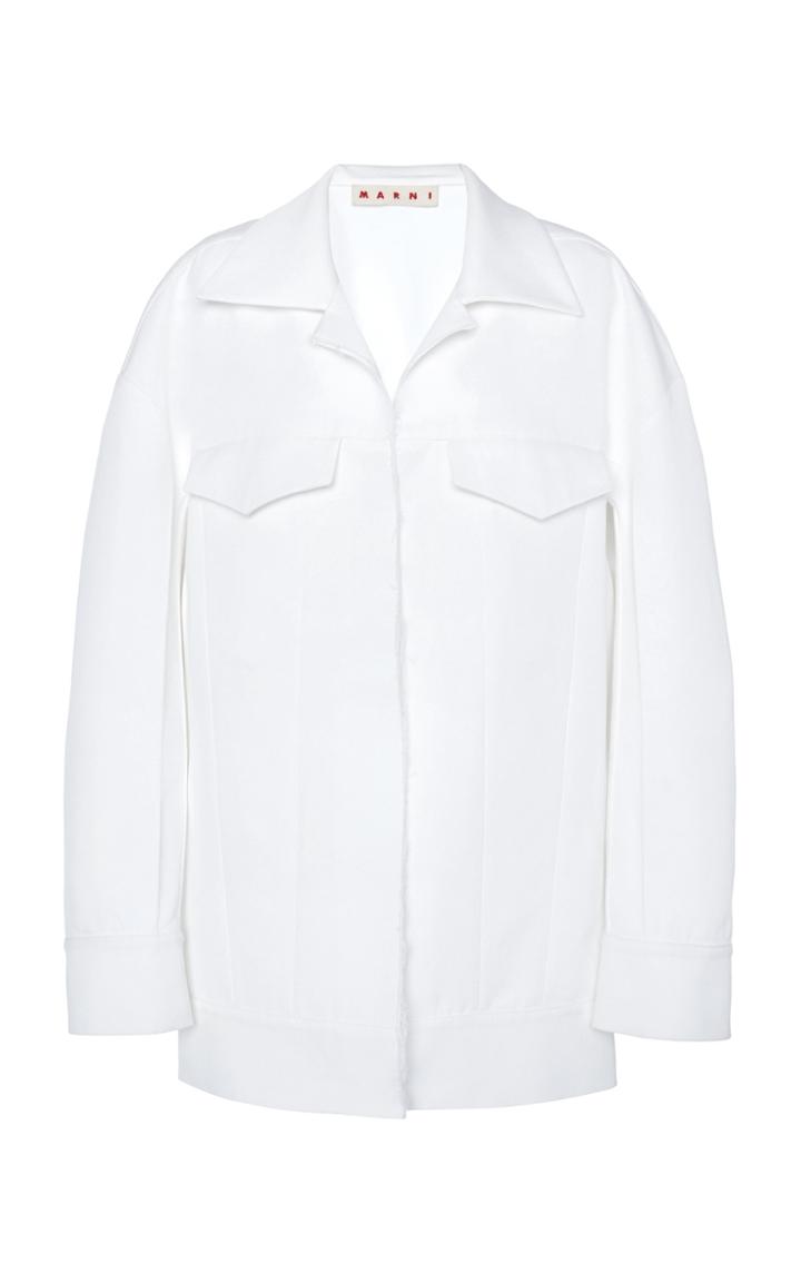 Moda Operandi Marni Oversized Cotton Shirt Jacket Size: 38