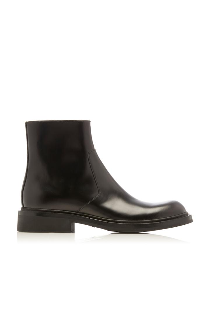 Prada Leather Chelsea Boots