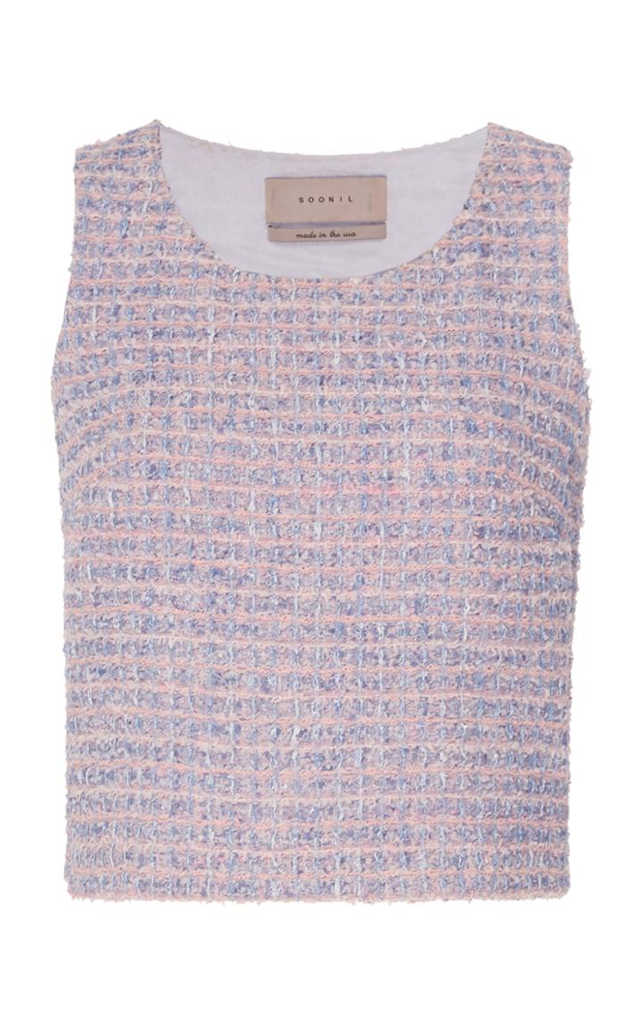 Moda Operandi Soonil Blue Multi Tweed Top Size: 2