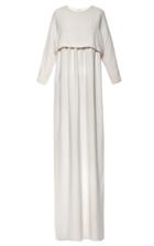 Kalmanovich Long Sleeved Floor Length White Dress