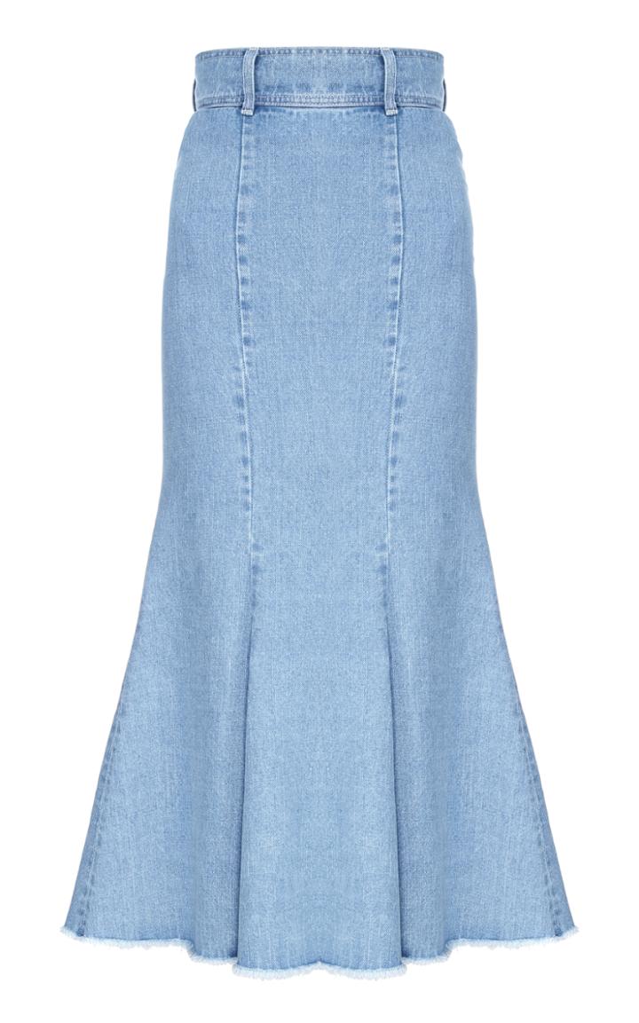Flow The Label Fluted Denim Skirt