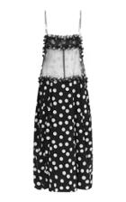 Lee Mathews Cherry Polka-dot Silk And Cotton-blend Dress