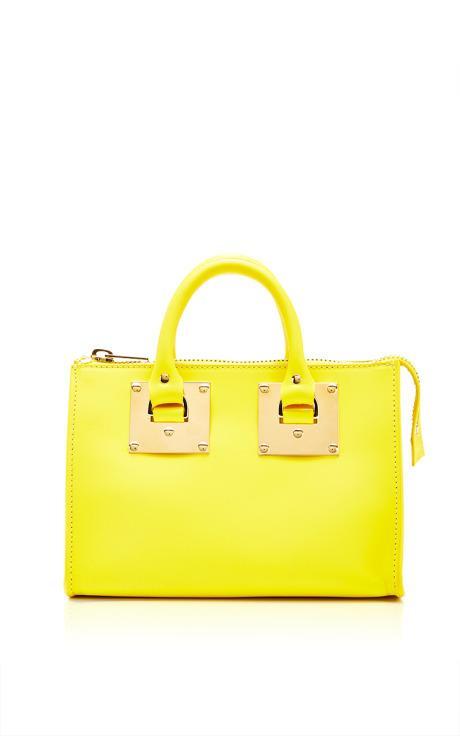 Sophie Hulme Crossbody Mini Bowling Bag In Yellow Yellow