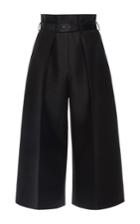 Martin Grant Silk Wool High Waisted Bermuda Pants