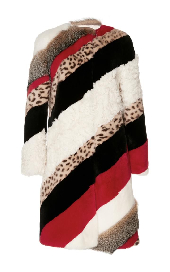 Giambattista Valli Multicolored Fur Coat