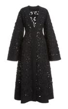 Moda Operandi Carolina Herrera Wool Eyelet A-line Coat