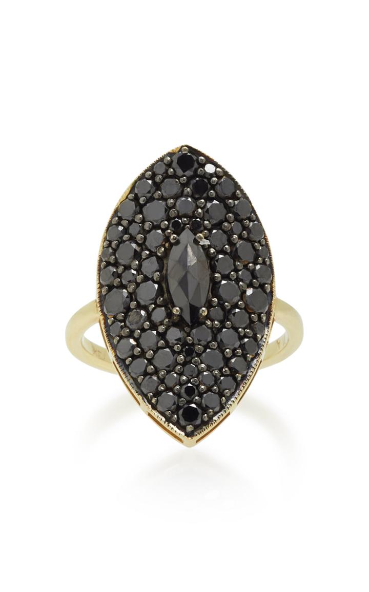 Ila Moon Shadow 14k Gold And Diamond Ring