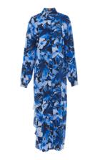 Michael Kors Collection Long Sleeve Sarong Dress