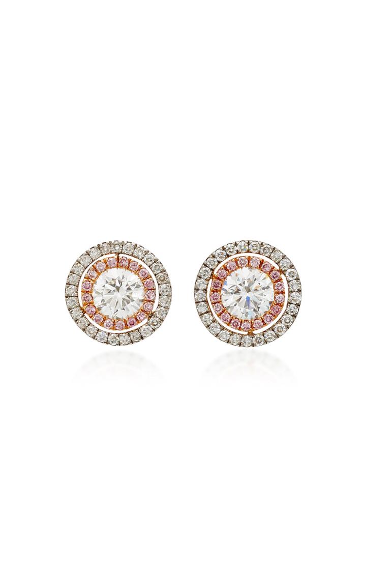 Martin Katz Diamond Target Button Earrings