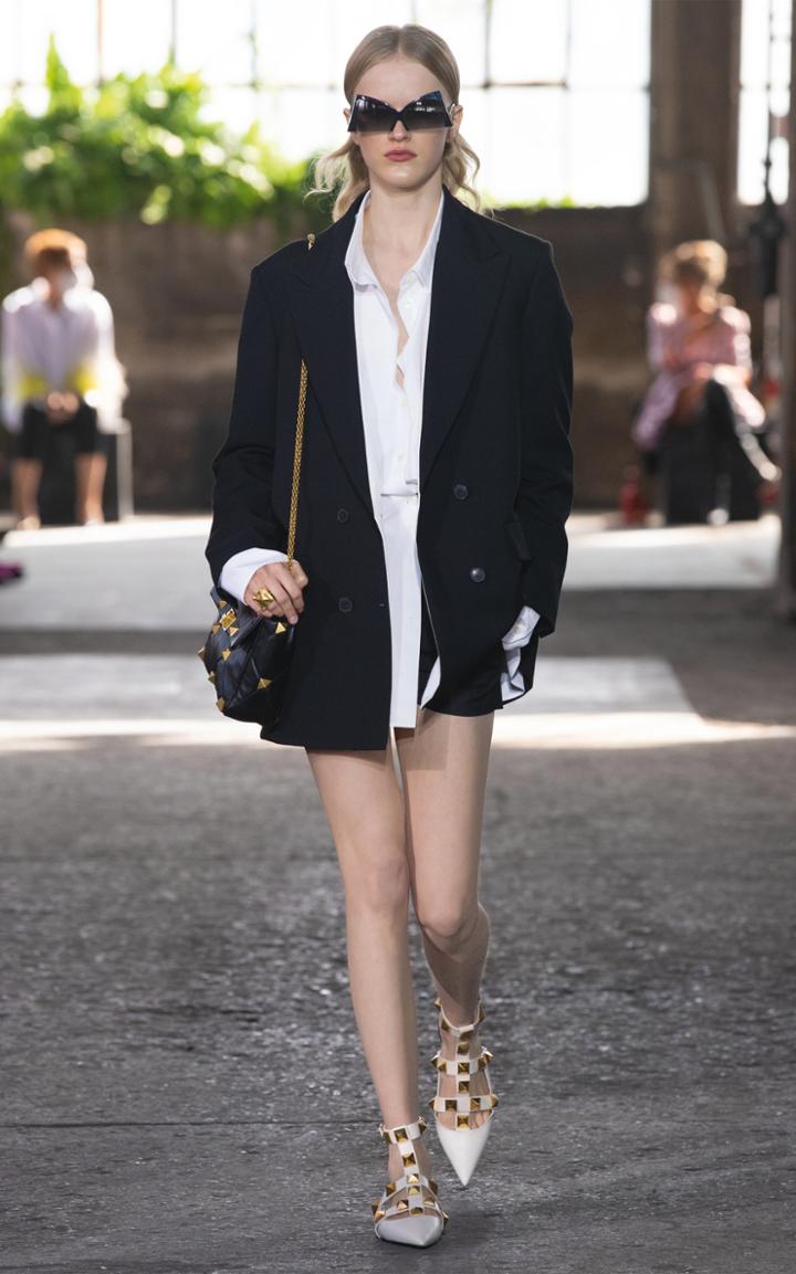 Moda Operandi Valentino Double-breasted Wool-twill Blazer