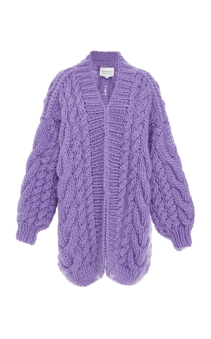 I Love Mr. Mittens Cable-knit Wool Cardigan