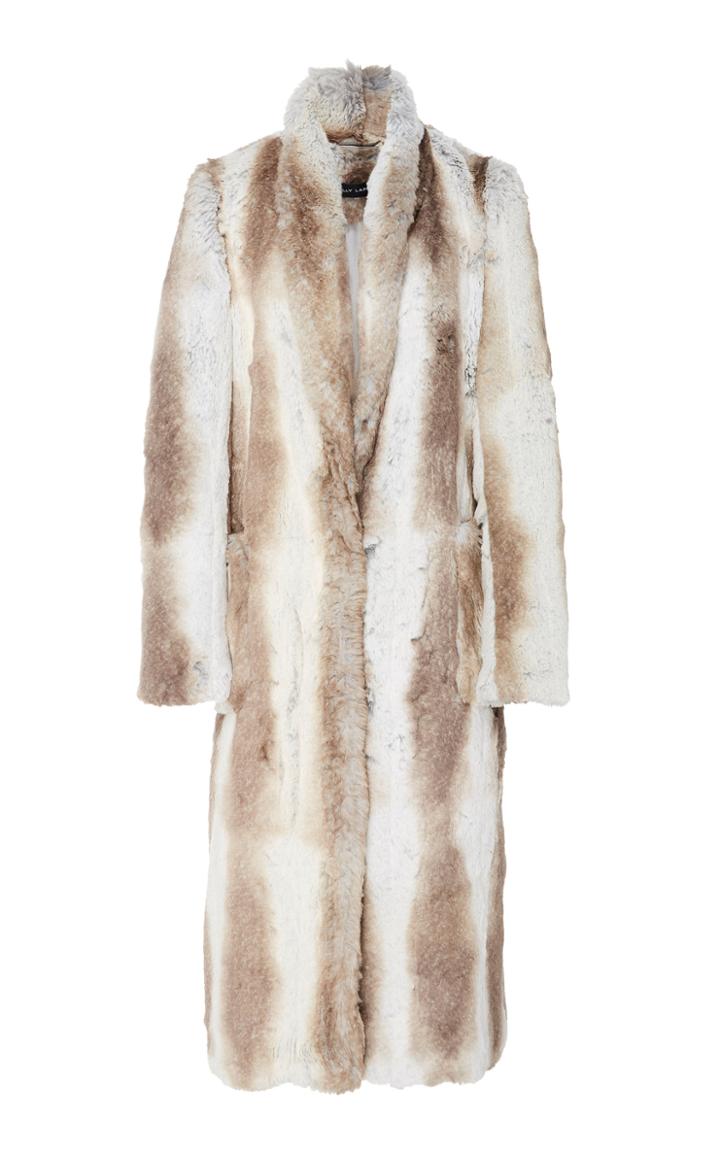 Sally Lapointe Faux Fur Tailored Coat