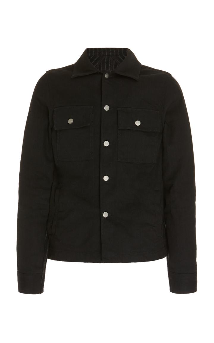 Maison Margiela Pinstripe-paneled Woven Jacket Size: 48