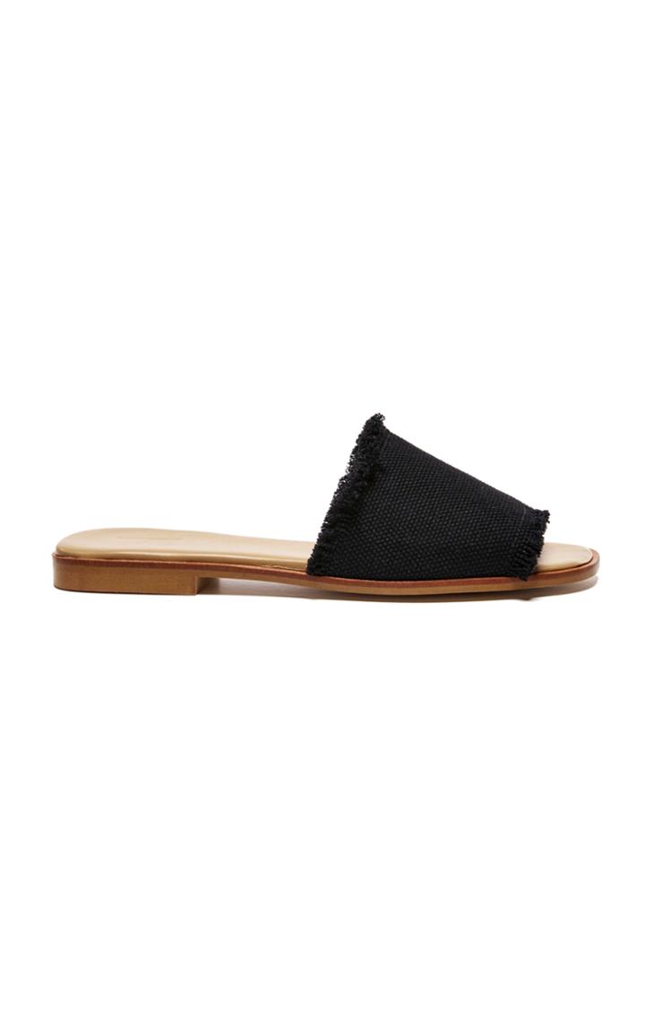 Moda Operandi Flattered Melissa Canvas Leather Slides