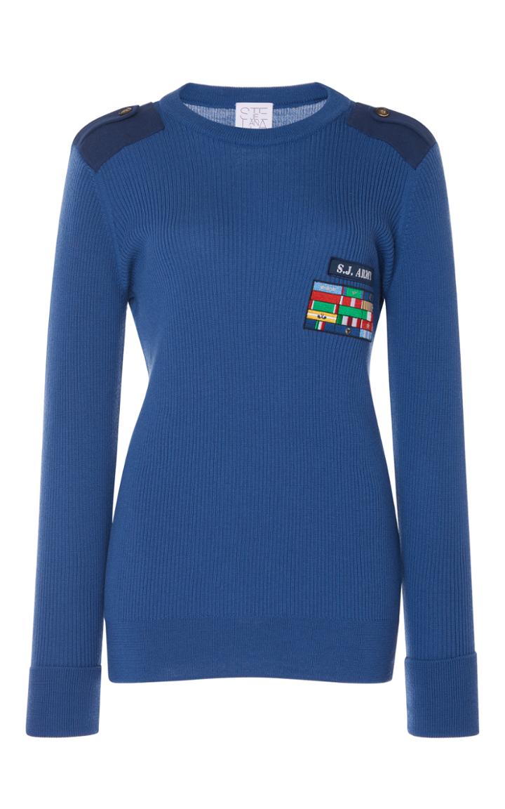 Stella Jean Knit Epaulette Sweater