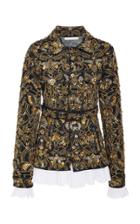 Jonathan Simkhai Metal Embroidery Denim Basque Jacket