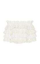 Dolce & Gabbana Tiered Ruffle Off-the-shoulder Lace Top