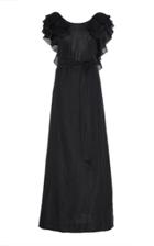 Kalita Eros Ruffled Linen Maxi Dress Size: S