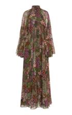 Giambattista Valli Floral Tiered Silk Maxi Dress