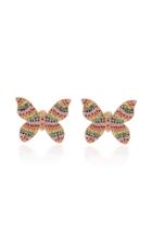 Sydney Evan Rainbow Butterfly Earrings