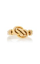 Moda Operandi Stephanie Windsor 18k Yellow Gold Victorian Love Knot Ring