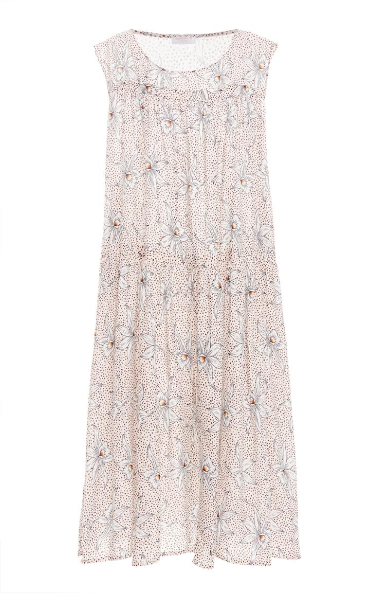 Eywasouls Malibu Caroline Printed Pleated Shift Dress