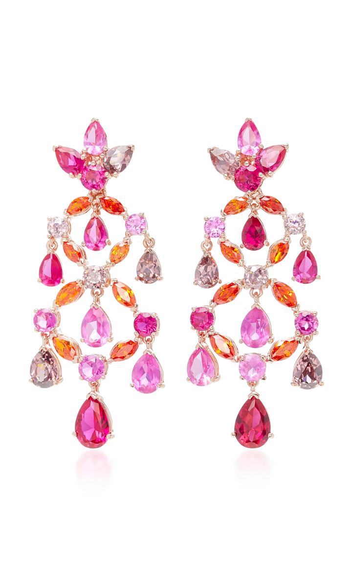 Anabela Chan M'o Exclusive Ruby Violet Chandelier Earrings