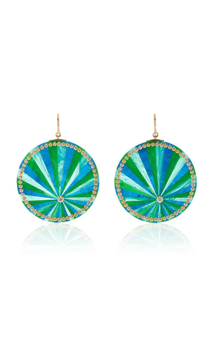 Moda Operandi Mark Davis Bakelite Earrings With Diamonds