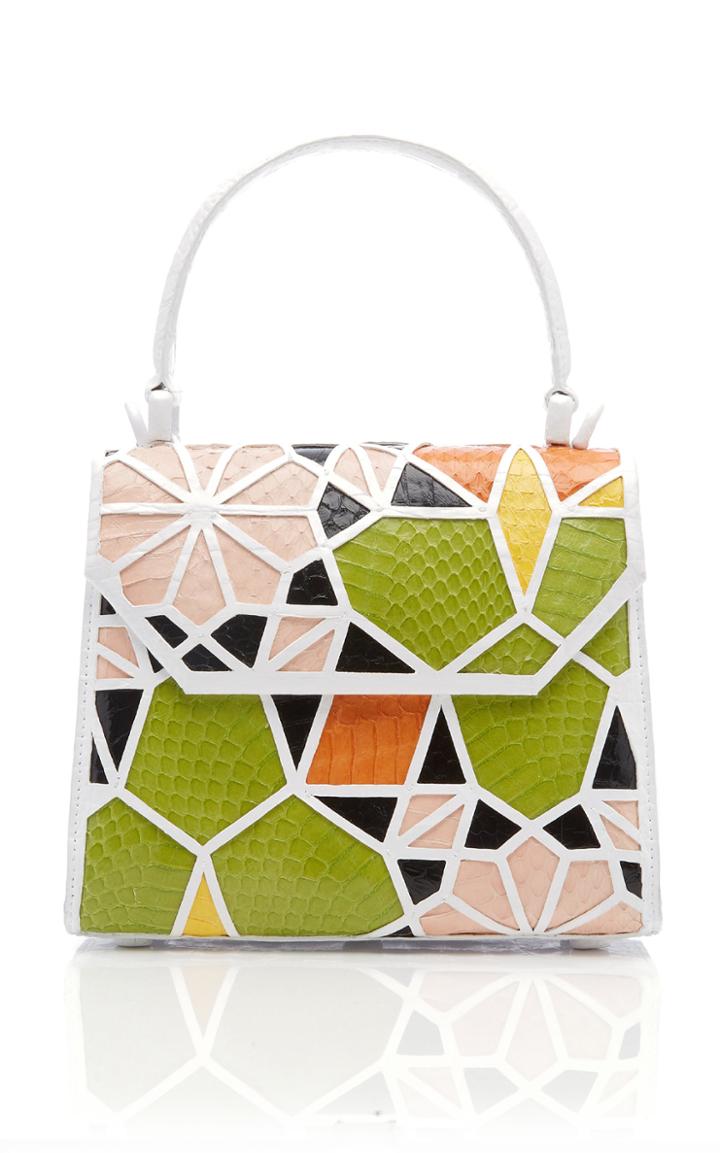 Nancy Gonzalez Lily Mini Patchwork Crocodile Top Handle Bag