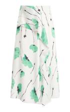 Moda Operandi Roland Mouret Falun Printed Crepe Midi Skirt