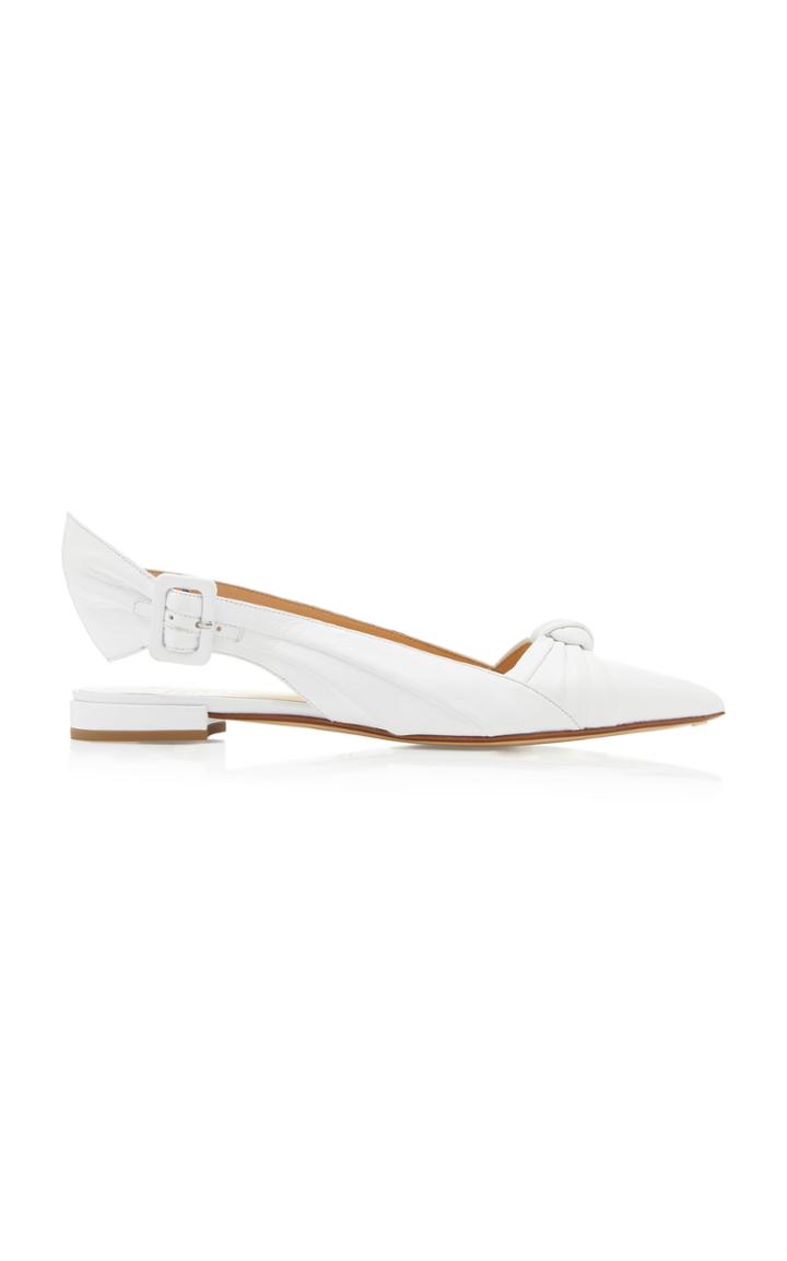 Francesco Russo Buckle Slingback Flat
