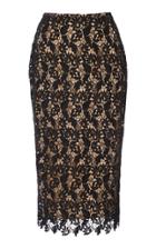 Reem Acra Lace Pencil Skirt