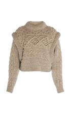 Isabel Marant Milane Layered Cable Knit Sweater Size: 34