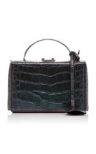 Mark Cross Mini Iridescent Alligator Grace Box Bag