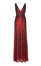 Jenny Packham Belle Pleated Sleeveless Gown