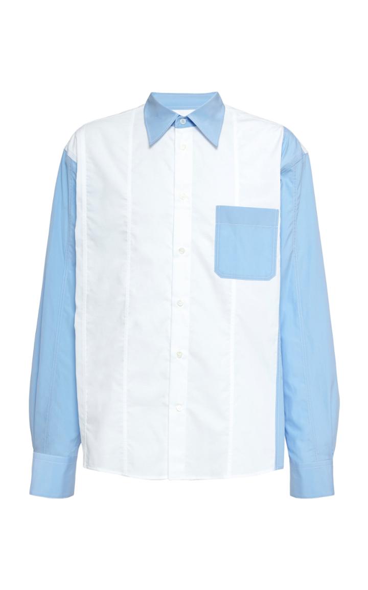 Marni Two-tone Cotton-poplin Shirt