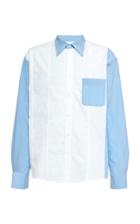 Marni Two-tone Cotton-poplin Shirt