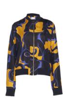 Lanvin Printed Silk Bomber Jacket