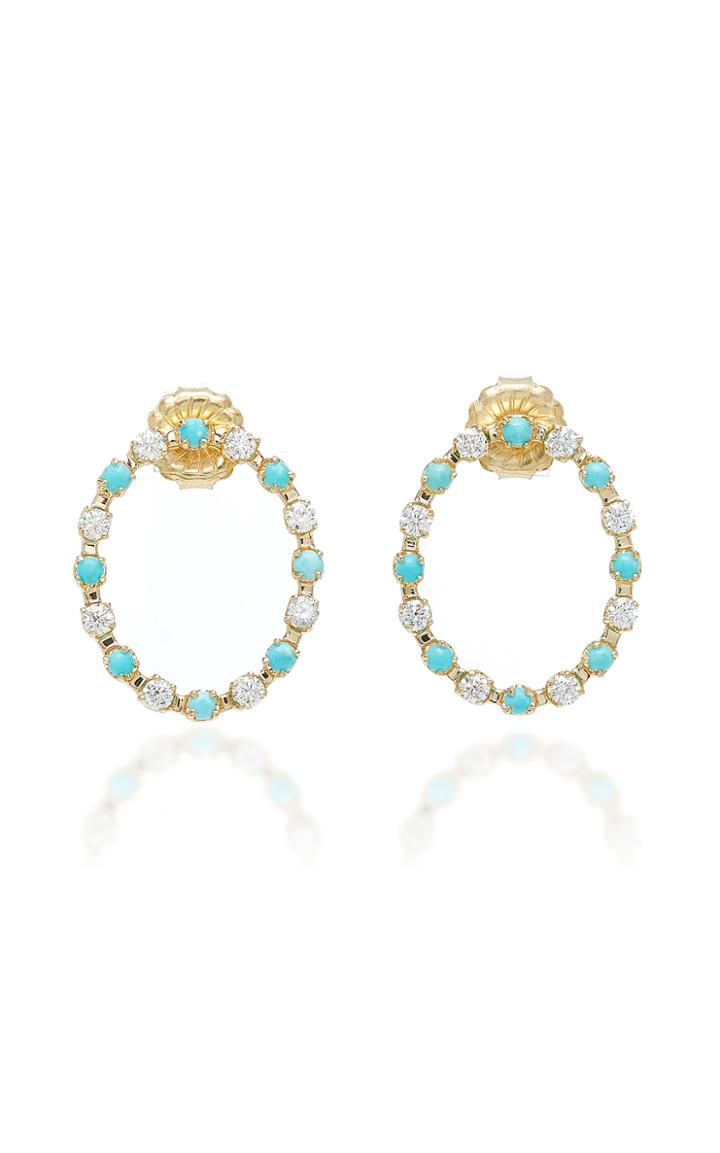 Marlo Laz Full Circle Earrings With Turquoise
