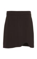 Ganni Plaid Stretch Knit Mini Skirt