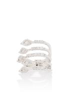 Yeprem Wrap-around 18k White And Diamond Ring