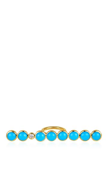 Elena Votsi Line Ring With Turquoise