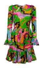 La Doublej Summer Visconti Printed Silk-blend Mini Dress