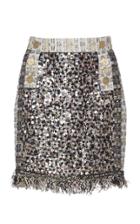 Ralph & Russo Panel Embellished Mini Skirt