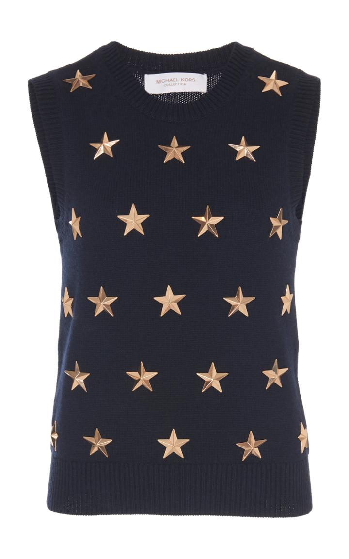 Moda Operandi Michael Kors Collection Star-embellished Cashmere Sweater Size: Xs