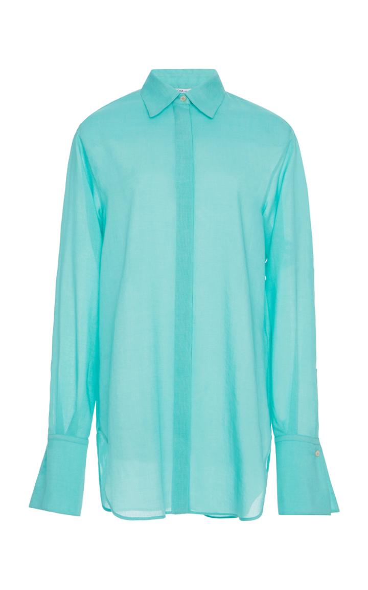 Moda Operandi Agnona Mohair-blend Voile Shirt Size: 38