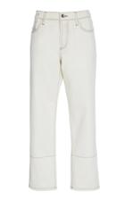 Marni Contrast Stitch High Rise Ankle Jeans