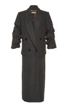 Michael Kors Collection Draped Wool Tailored Coat
