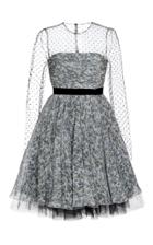 Philosophy Di Lorenzo Serafini Printed Georgette Sheer Bodice Dress